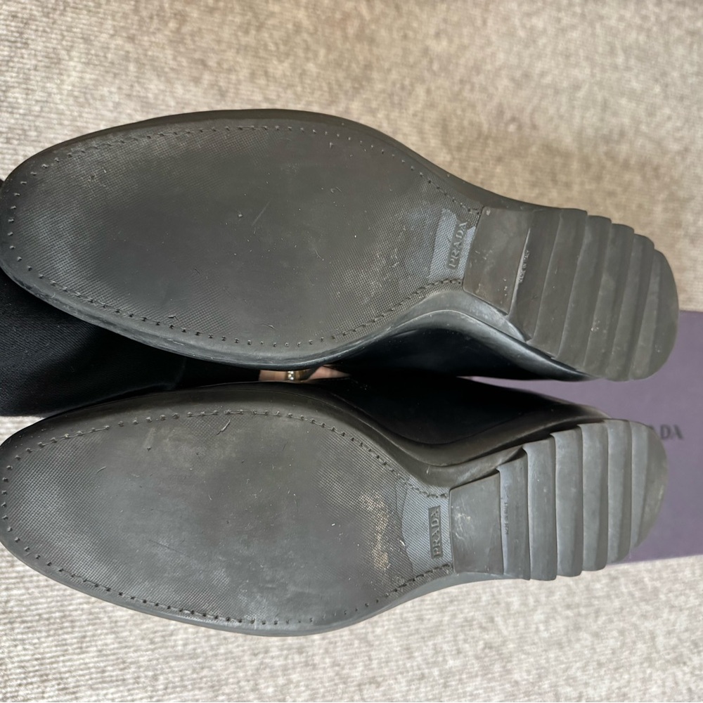 Prada Black Leather Men's Oxfords - Picture 6 of 7